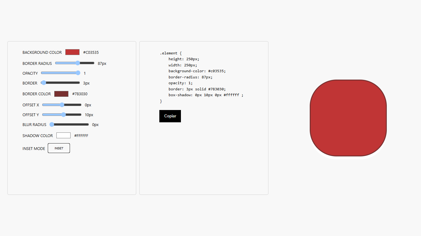 project generator_boxshadow